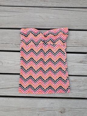 Rue 21 Chevron Strapless Tube Top Size Small